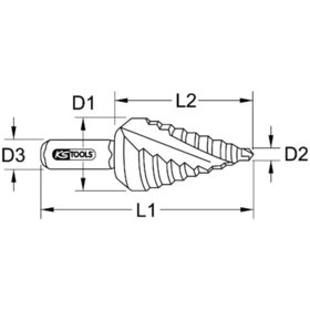 KSTOOLS® - HSS Stufenbohrer extra kurz,Ø 4-12mm, 9 Stufen