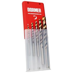 Dormer - Spiralbohrer Set 4-10mm x1,0 A002 in Box 118° Typ N 4xD 5tlg. Tin Tip A08910