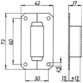 DENI® - Schl., 4013, für Treibriegelstange 13mm,B 42mm,L 73mm,T 17mm, STA hell verzinkt