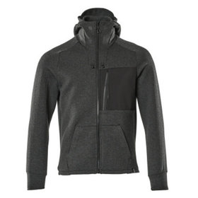 MASCOT® - Kapuzensweatshirt mit Reißverschluss ADVANCED, Schwarz, Größe S