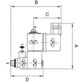 RIEGLER® - 3/2-Wege-Magnetventil, Banjo, NC, 24 DC, G 1/8" A, PN 10 bar