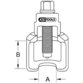KSTOOLS® - Vibro-Impact Universal-Kugelgelenk-Abzieher-Glocke 39 x 60mm