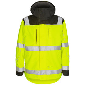 Engel - Safety EN ISO 20471 Pilot Shell-Jacke 1430-928, Warngelb/Schwarz, Größe 6XL