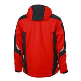 James & Nicholson - Workwear Winter Softshell Jacke JN824, rot/schwarz, Größe M