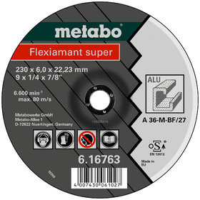 metabo® - Flexiamant super 180x6,0x22,23 Alu, Schruppscheibe, gekröpfte Ausführung (616760000)