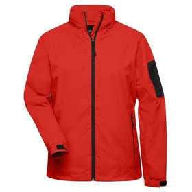 James & Nicholson - Damen Wind Breaker JN1040, rot/schwarz, Größe XXL