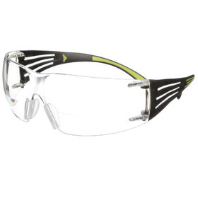 3M™ - SecureFit™ 400 Reader Schutzbrille, schwarz/grüne Bügel, Antikratz-/Anti-Fog-Beschichtung, transparente Scheibe mit +2,5 Dioptrien, SF425AF