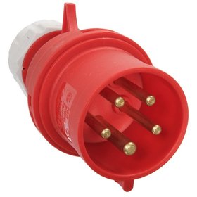 as® Schwabe - CEE-Stecker 400V/16A, rot mit Schraubanschlüssen 400V/16A/5polig/6h, IP44