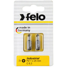 FELO - Bit, Industrie E 6,3 x 50mm, 3 Stück auf Karte 1 PZ 1 / PZ 2 / PZ 3