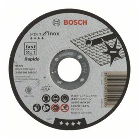 Bosch - Trennscheibe gerade Expert for InoxRapido AS 60 T INOX BF ø115 x 22,23mm (2608600545)