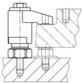 HALDER - Aufsitzspanner, schwenkbar, Größe 40/mit Exzenterspannhebel | d1=40 mm | 23310.0055