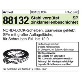 ART 88132 NORD-LOCK Scheiben geklebt DNL 14 (15,2 x 23 x 3,4) S