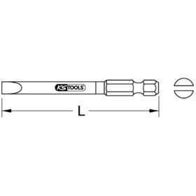 KSTOOLS® - 1/4" TORSIONpower Bit Schlitz, 75mm, 3mm