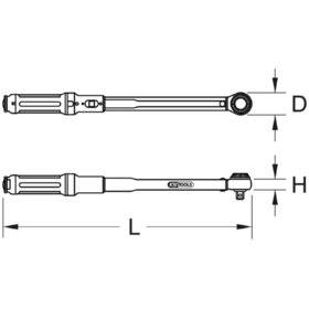 KSTOOLS® - 1/2" ERGOTORQUE®precision Ratschen-Drehmomentschlüssel Drehknopf, 20-200Nm