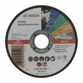 Bosch - Trennscheibe gerade Rapido Multi Construction ACS 60 V BF, 115mm, 22,23mm, 1,0 (2608602384)