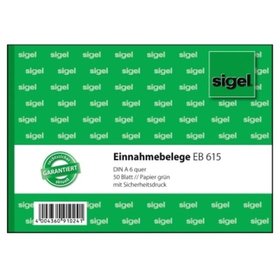 sigel® - Einnahmebeleg EB615 DIN A6 quer 50 Blatt