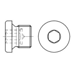 Verschlussschraube Bund Innensechskant DIN 908 Stahl G 1.1/4"