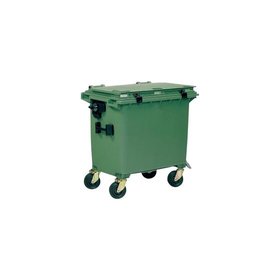 Müllcontainer 660 l Kst. Flachdeckel grün