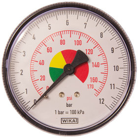 ELMAG - Druckmanometer 0-12 bar ø63mm,AG 1/4" unten, für Reifenfüller