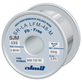 almit - Lötdraht bleifrei, SR-LA SJM-03-S, 0,8mm, 500g