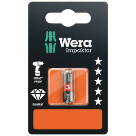 Wera® - Bit Kreuzschlitz Phillips® 851/1 IMP DC Impaktor Bits SB PH 3 1/4" PH3x25mm SB