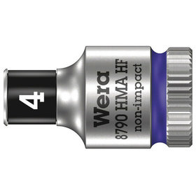 Wera® - Stecks. 8790 HMA HF 6kt. inn. Haltef. Farbcodierung 6,3mm / 1/4" SW4x23mm