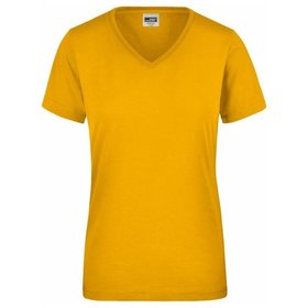 James & Nicholson - Damen Work T-Shirt JN837, gold-gelb, Größe L