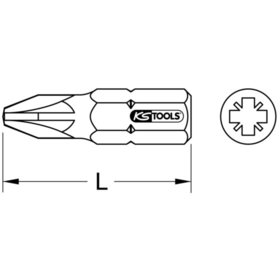 KSTOOLS® - 1/4" TiN Bit, 25mm, PZ2