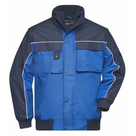 James & Nicholson - Workwear Jacke JN810, königs-blau/navy-blau, Größe M