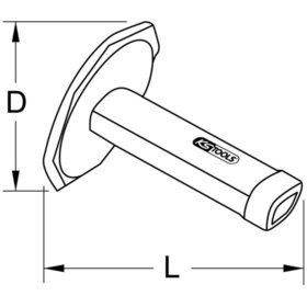 KSTOOLS® - Sicherheitshandgriff für Meißel, Meißel 26x13mm