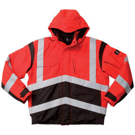 MASCOT® - Pilotjacke Camina, 100 % Polyester (PES), rot/grau, Größe L