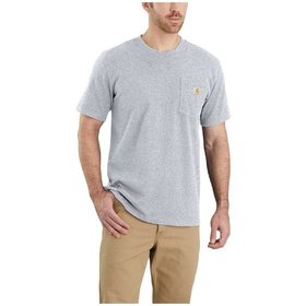 carhartt® - Herren T-Shirt K87 POCKET S/S T-SHIRT, heather grey, Größe XXL