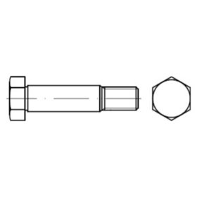 Sechskant-Paßschraube mit Gewindezapfen DIN 610 Stahl 10.9 M20 x 80mm
