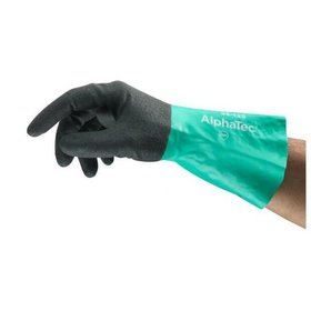 Ansell® - Handschuh AlphaTec 58-128 schwarz/grün, Größe 8
