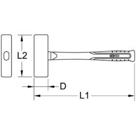 KSTOOLS® - BRONZEplus Minenhammer 1500 g, mit Fiberglasstiel