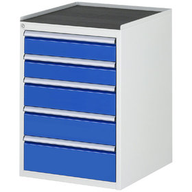 RAU. - Schrank L5.1 für 7000, 580 x 650 x 1035mm, 5 Schubladen, Gummimatte