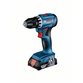 Bosch - Akku-Bohrschrauber GSR 18V-45, 2 Akku GBA 18V 2.0Ah, Ladg. u. L-CASE (06019K3205)