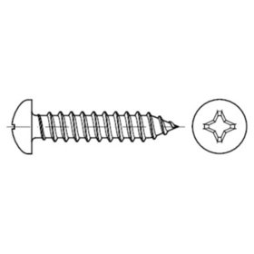 Linsen-Blechschraube DIN 7981-C-H Edelstahl A4 ø4,8 x 13mm