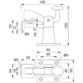 KWS - Torfeststeller,1307,mit Anschraubplatte,Temperguss schwarz,B34mm,H100mm,L106mm