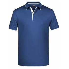 James & Nicholson - Herren Poloshirt Multi Stripe JN728, navy-blau/weiß, Größe XXL