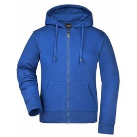 James & Nicholson - Damen Kapuzen Sweatjacke JN053, königs-blau, Größe XL