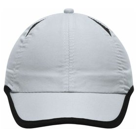 James & Nicholson - Microfaser Sports Cap MB6156, hellgrau/schwarz, Einheitsgröße