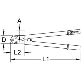 KSTOOLS® - Bolzenschneider, geschmiedete Arme, 65mm