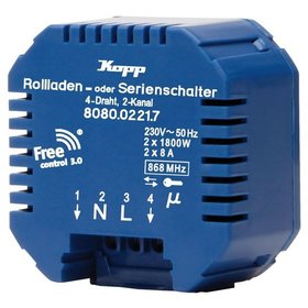 Kopp - Funkempfänger 868,3MHz UP 230V/AC f.Pulsdr geeignet für Pulsdrücker