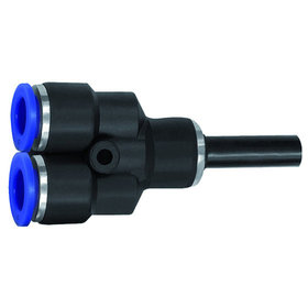 RIEGLER® - Y-Steckverbindung, Stecknippel 4mm »Blaue Serie«, Schlauch-Ø 4