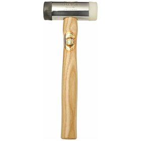 THOR - THOREX Hammer mit Nylon und PVC Einsätze, Rund (Ø) 25 mm, 250 g, mit Holzstiel