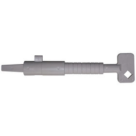 ABUS - Tür-Bautenschlüssel, universal, konisch, VK-Dorn 8-10mm, Kunststoff grau