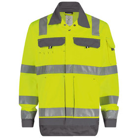Dassy® - Dusseldorf Warnschutz Arbeitsjacke, neongelb/zementgrau, Größe XL