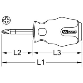 KSTOOLS® - ERGOTORQUEmax Schlagkappen-Schraubendreher, PH2, kurze Form