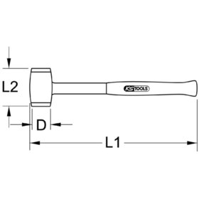 KSTOOLS® - Schonhammer mit Schutzisolierung, Kopf Ø 25mm